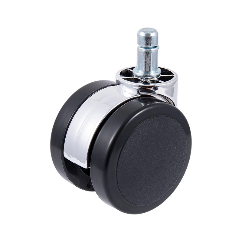 60/32 ruota PU nera elettroplata, sedia da gioco, sedia a maglie universali accessori per caster