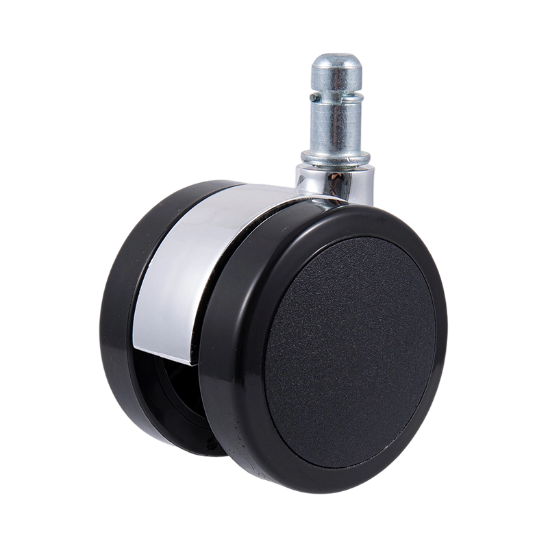 60/18 sedia da ufficio a ruota PU nera elettroplata, sedia da gioco, sedia a maglie universali Accessori per caster
